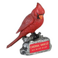 Cardinal School Mascot Sculpture w/Engraving Plate